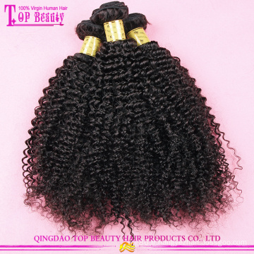 Top Beauté gros cheveux humains, vierge malaisienne afro kinky bouclés cheveux humains